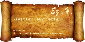 Szattler Henrietta névjegykártya